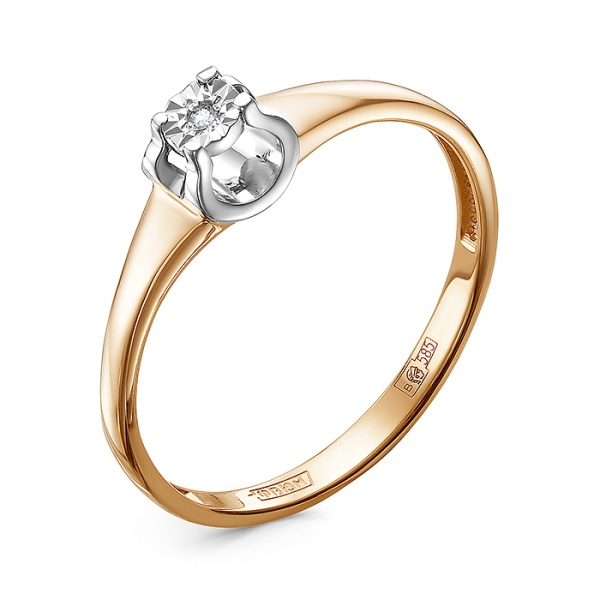 Кольцо из золота с бриллиантом