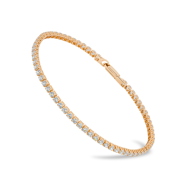 Браслет из красного золота с бриллиантами