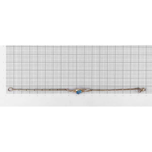 Браслет из золота с топазом и фианитами