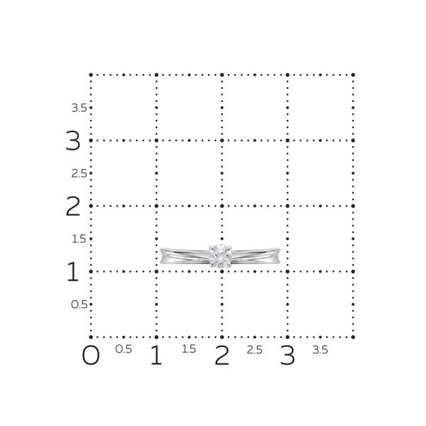 Кольцо из белого золота с бриллиантом