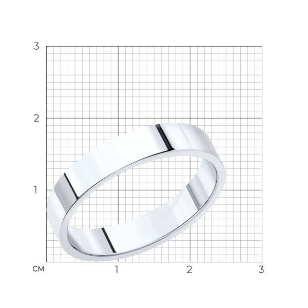 Обручальное кольцо из белого золота