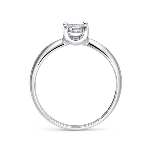 Кольцо из белого золота с бриллиантами