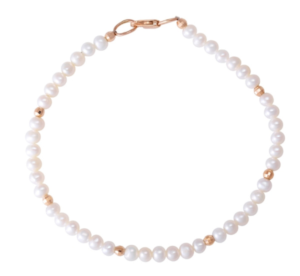 Браслет из красного золота с жемчугом