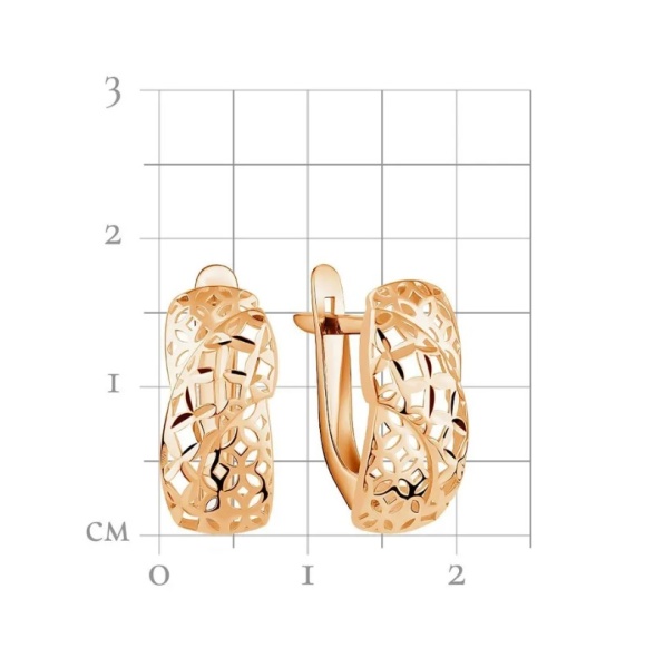 Серьги из красного золота