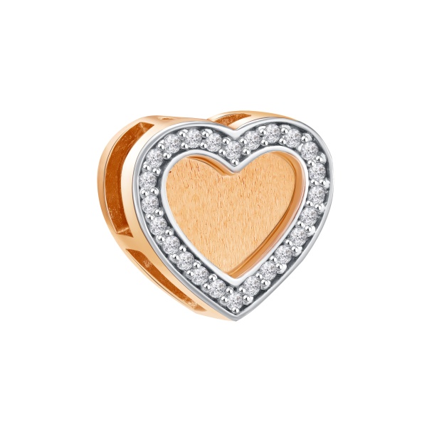 Подвеска из красного золота с фианитами