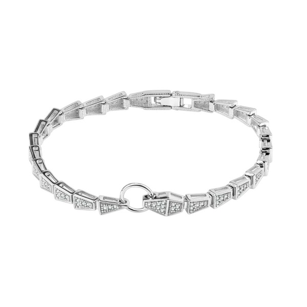 Браслет из серебра с фианитами