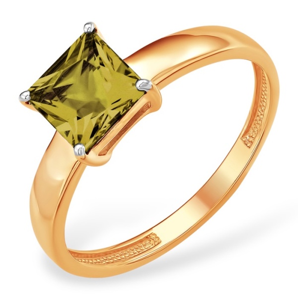 Кольцо из красного золота с султанитом