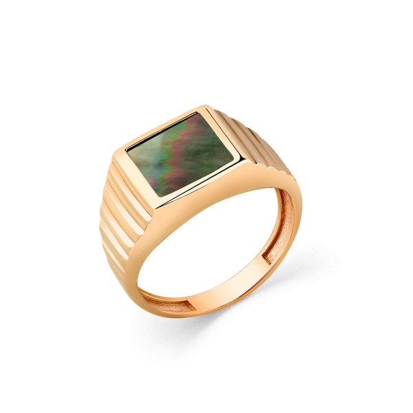 Кольцо из красного золота с перламутром