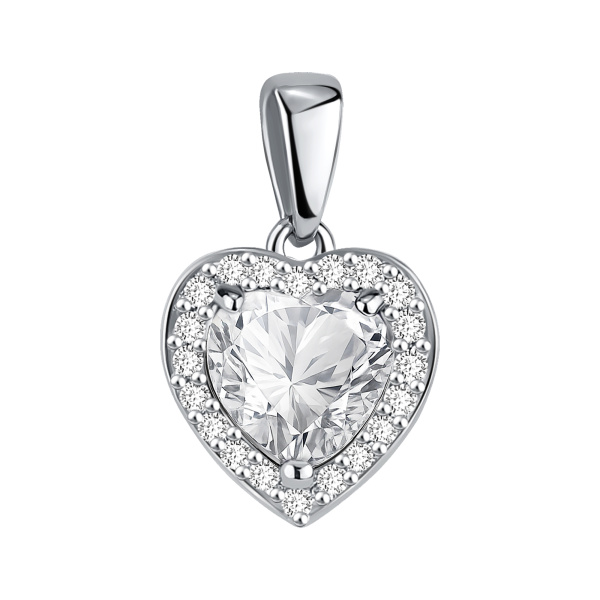 Подвеска из серебра с фианитами