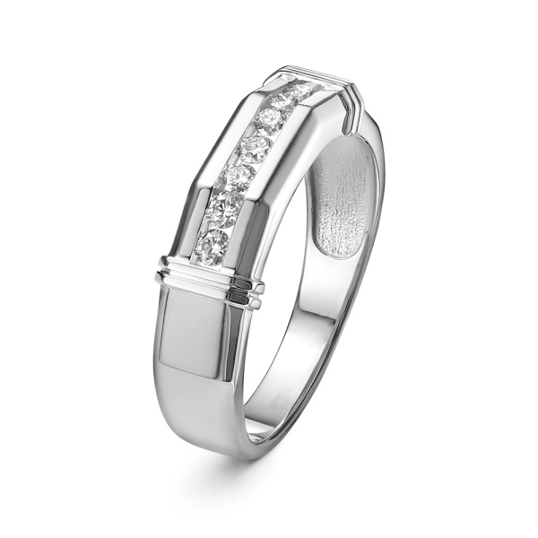 Кольцо из белого золота с бриллиантами