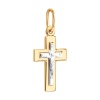 Крестик православный из красного золота