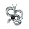 Подвеска из серебра с синтетическим агатом «Дракон»
