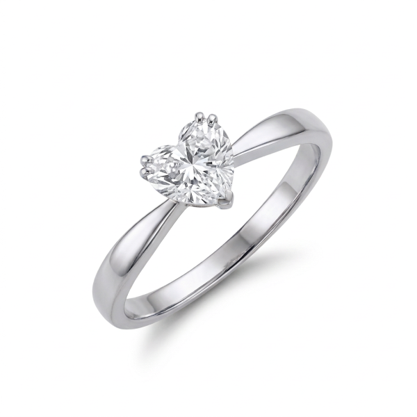 Кольцо из белого золота с бриллиантом