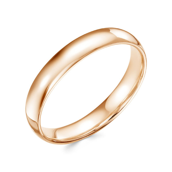 Обручальное кольцо из красного золота