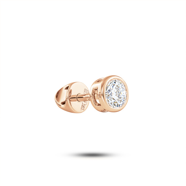 Моносерьга из красного золота с бриллиантом