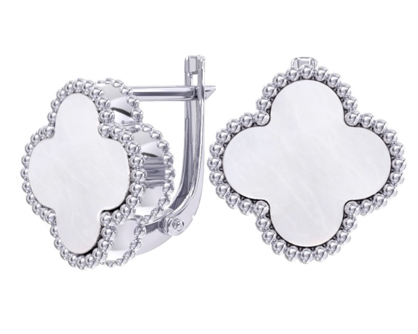 Серьги из серебра с перламутром