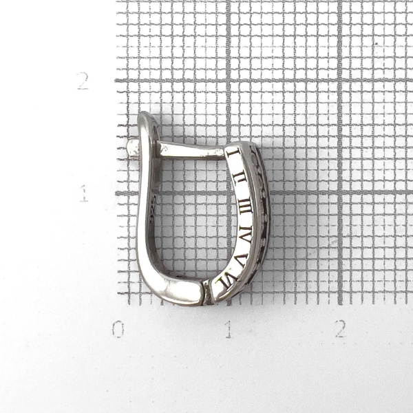 Серьги из серебра с цирконом