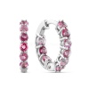 Серьги из серебра с розовыми топазами