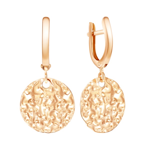 Серьги из красного золота