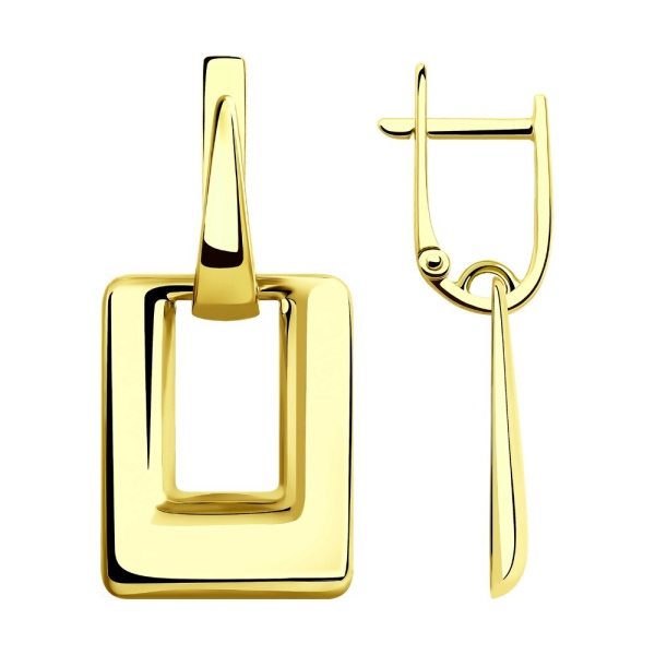 Серьги из желтого золота