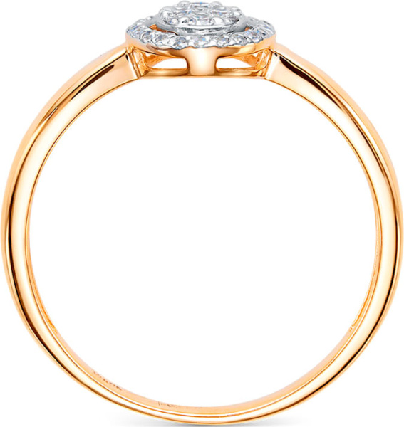 Кольцо из красного золота с бриллиантами