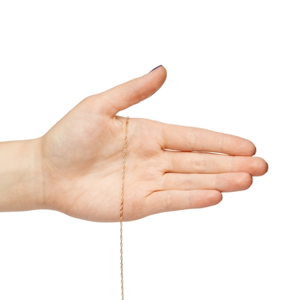 Цепь из красного золота 585, плетение «Сингапур»