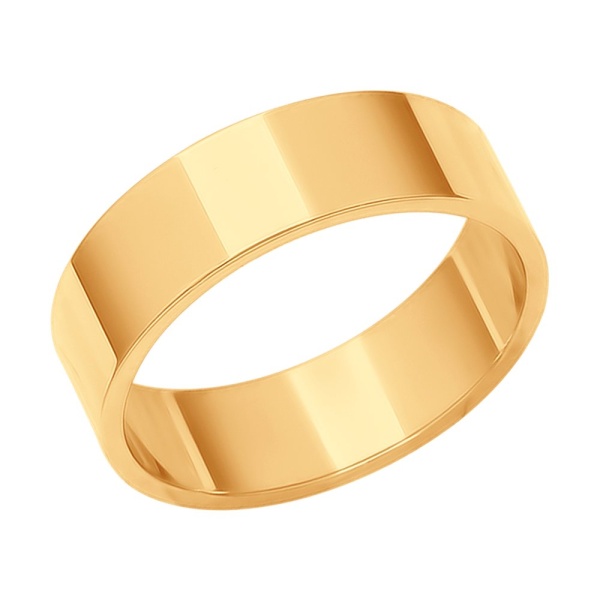 Обручальное кольцо из красного золота