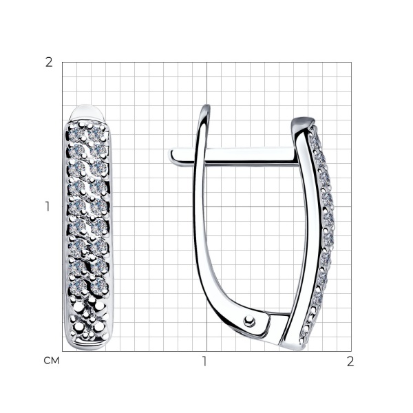 Серьги из белого золота с бриллиантами