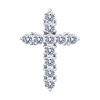 Декоративный крестик из серебра с фианитами