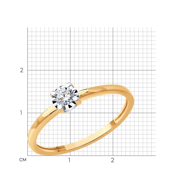 Кольцо из золота с бриллиантами