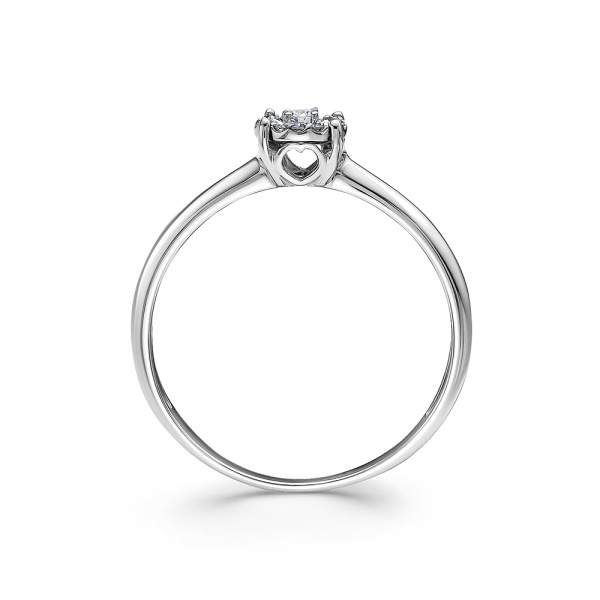 Кольцо из белого золота с бриллиантами