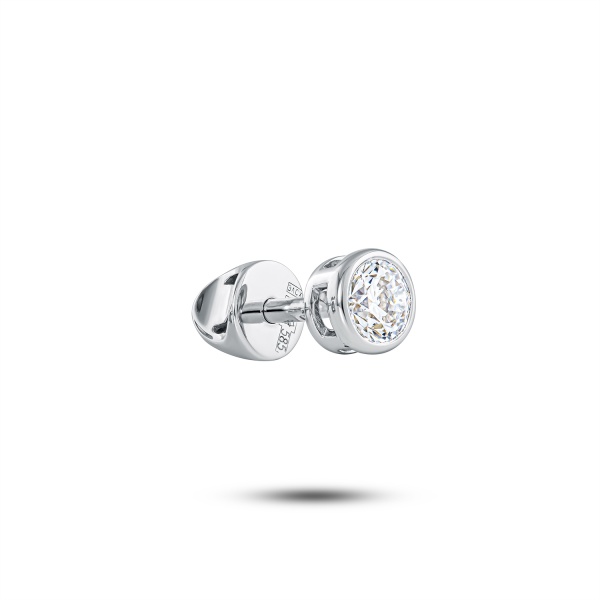 Моносерьга из белого золота с бриллиантом