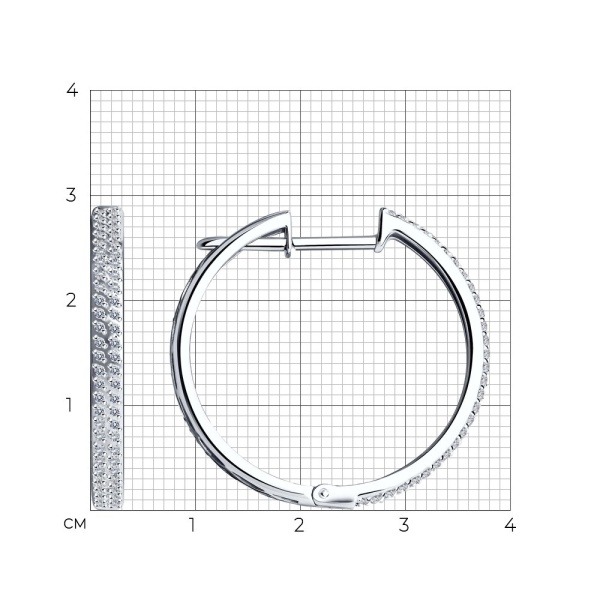 Серьги из белого золота с бриллиантами