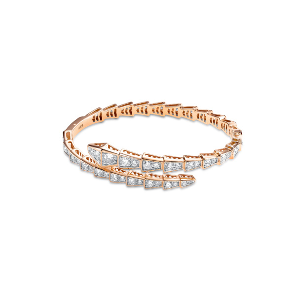 Браслет из красного золота с фианитами