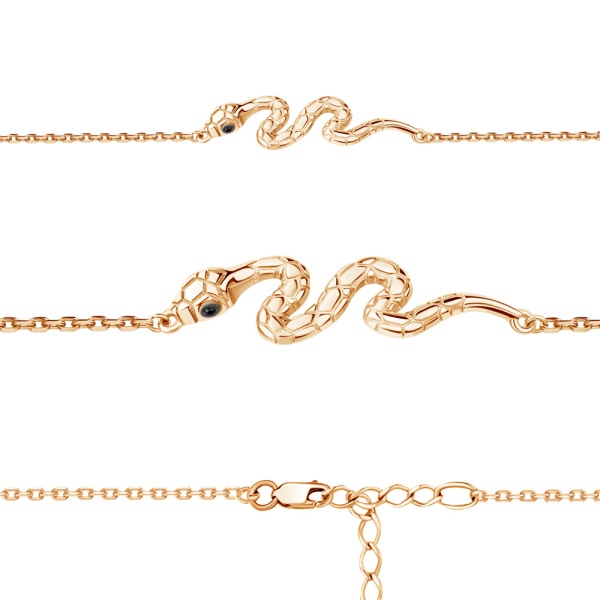 Браслет из красного золота с нанокристаллами