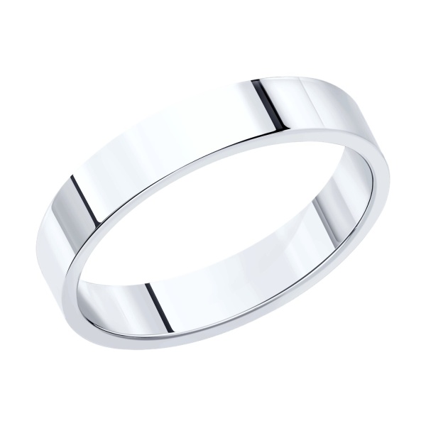 Обручальное кольцо из белого золота