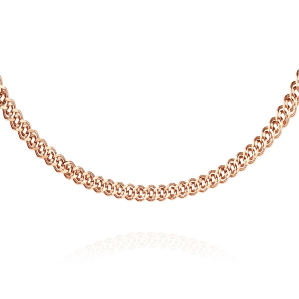 Цепь из красного золота 585, плетение «Нонна»