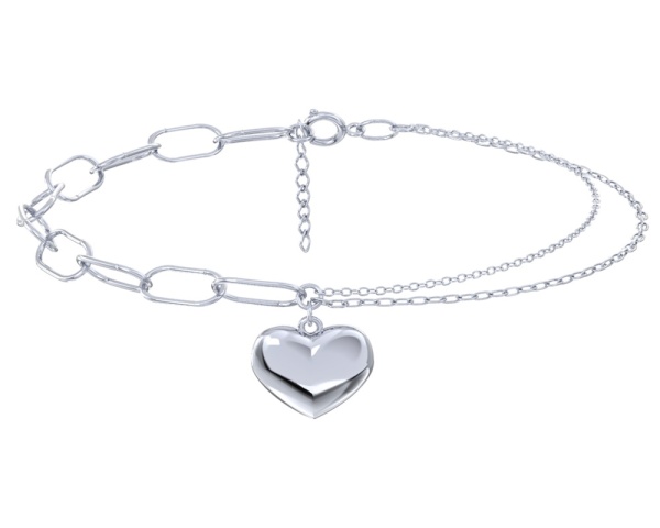 Браслет из серебра с подвеской