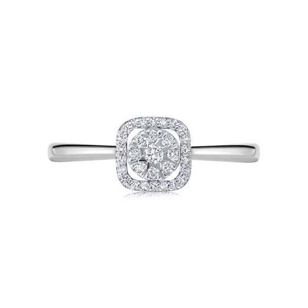 Кольцо из белого золота с бриллиантами