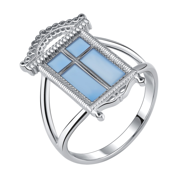 Кольцо из серебра с эмалью