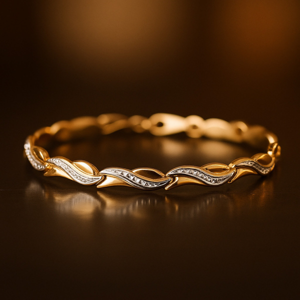 Браслет из комбинированного золота