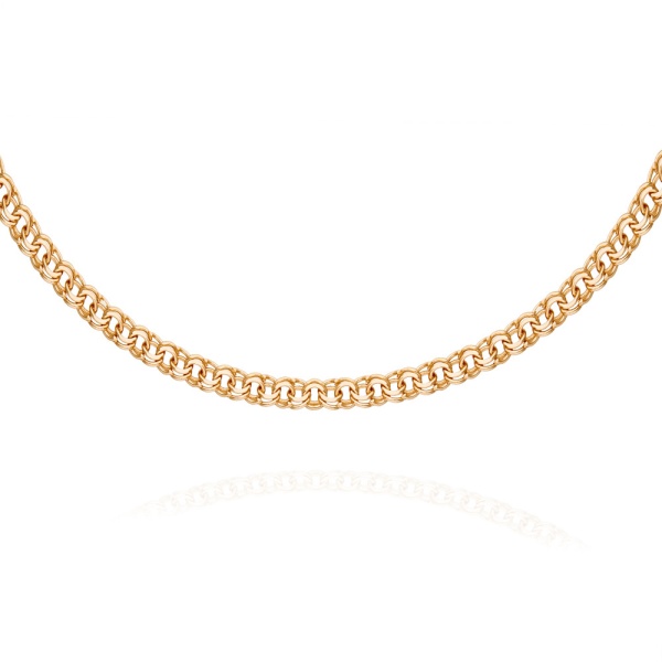 Цепь из красного золота 585, плетение «Гарибальди»