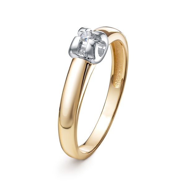 Кольцо из золота с бриллиантом