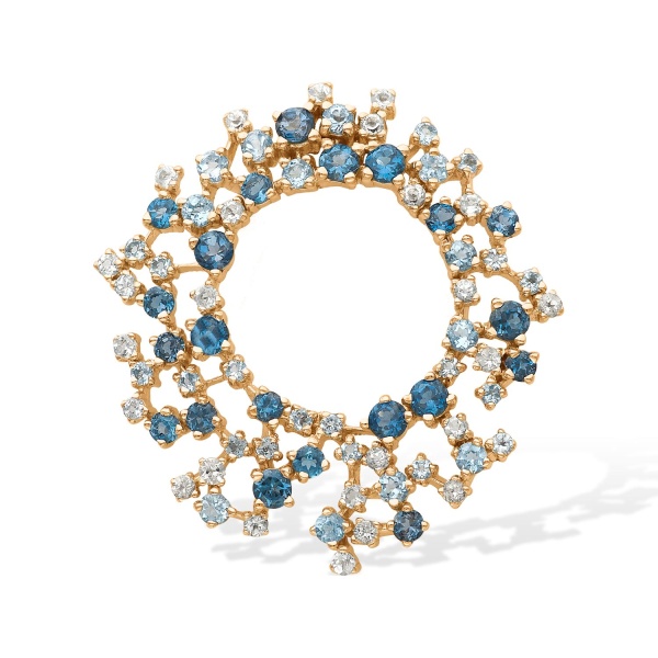 Подвеска из красного золота с миксом камней