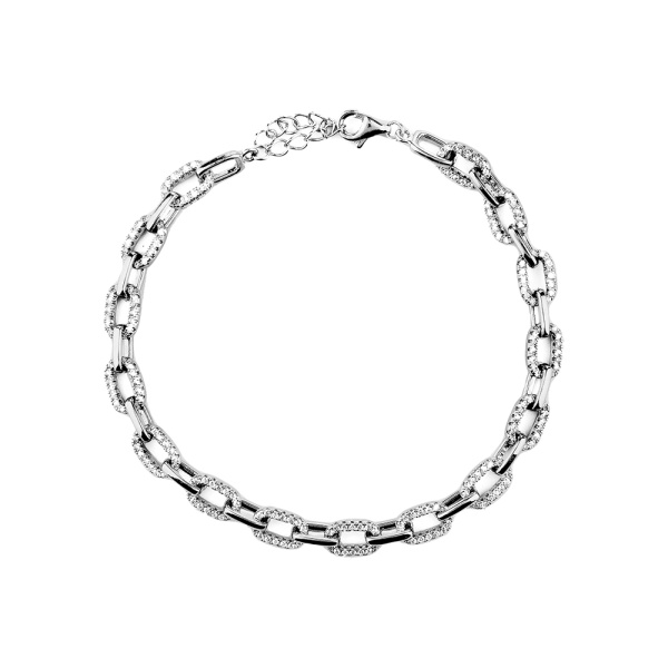 Браслет из серебра с кубическим цирконием