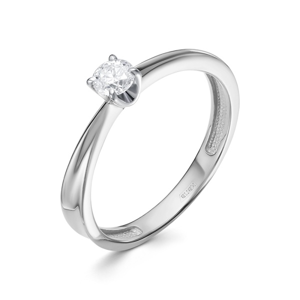 Кольцо из белого золота с бриллиантом