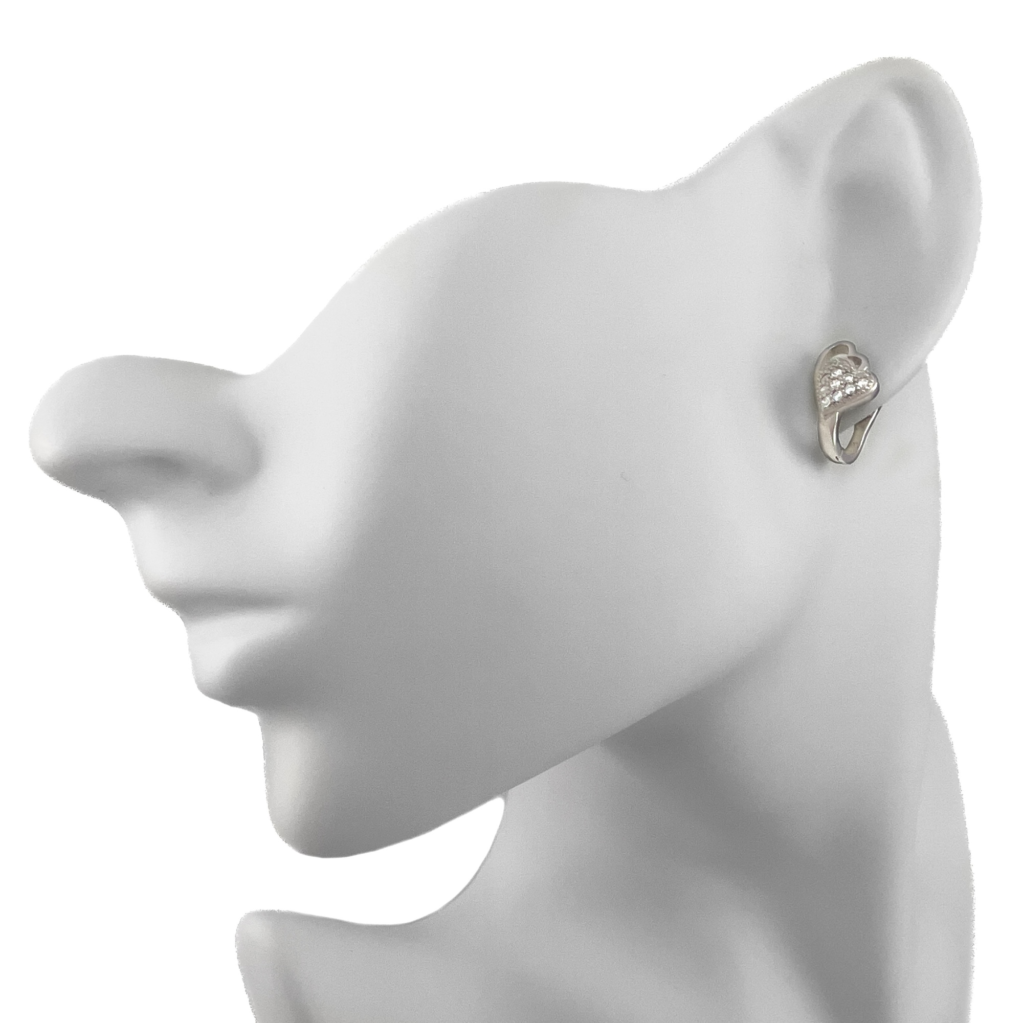 Серьги из серебра с фианитами