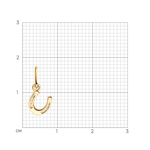 Подвеска из красного золота