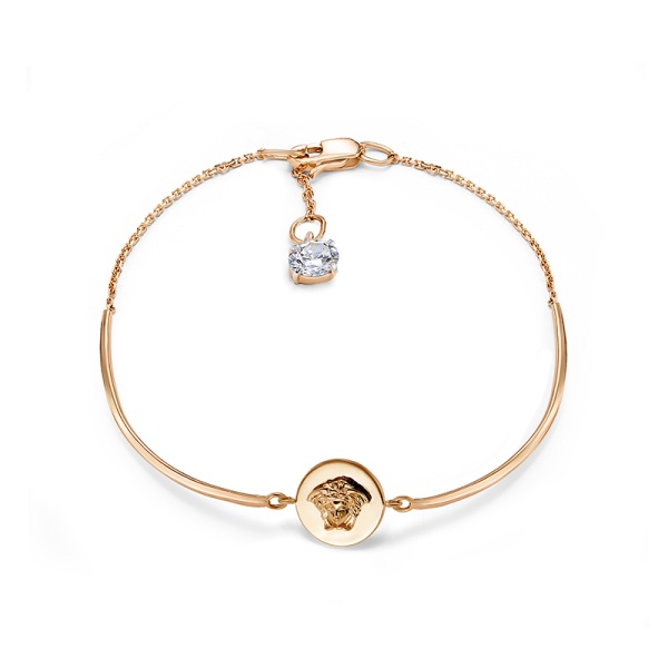 Браслет из красного золота с фианитом