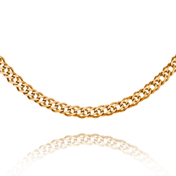 Цепь из красного золота 585, плетение «Ромб двойной»